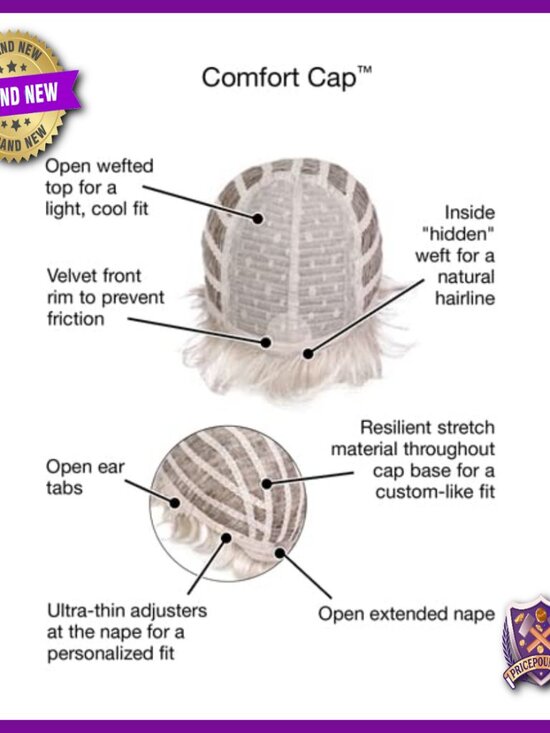 Heat-Friendly Synthetic Wig with Waved Layers, Average Cap Size
